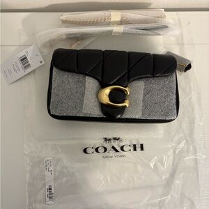 Coach Black Tabby Wrislet with Chain Sold